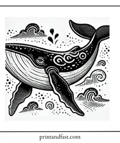 Bold whale coloring page 2 1