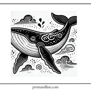 Bold whale coloring page 2 1