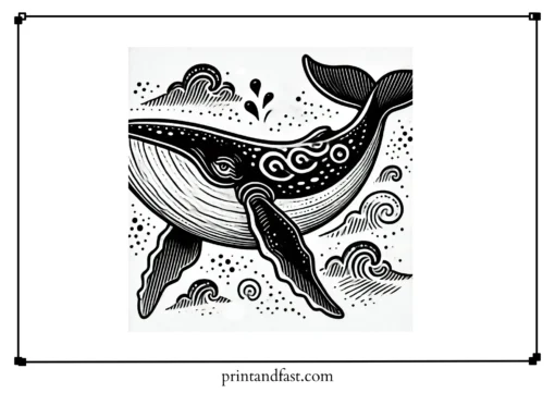 Bold whale coloring page 2 1