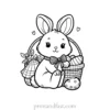 Bunny coloring page baby