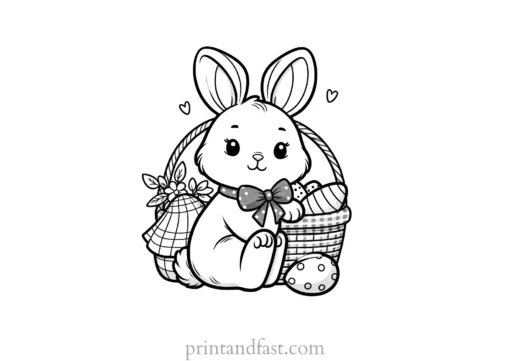 Bunny coloring page baby