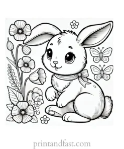 Bunny coloring page online