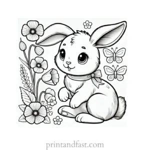 Bunny coloring page online