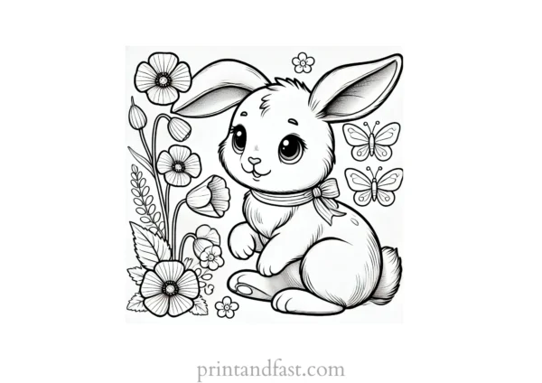 Bunny coloring page online