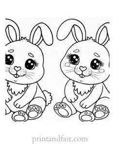 Bunny coloring page printable