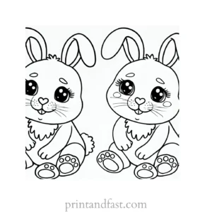 Bunny coloring page printable