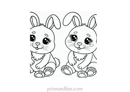 Bunny coloring page printable