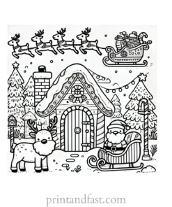 Christmas coloring page North Pole