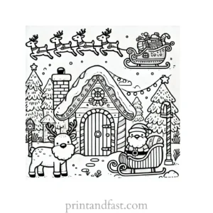 Christmas coloring page North Pole