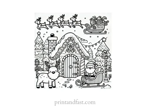 Christmas coloring page North Pole