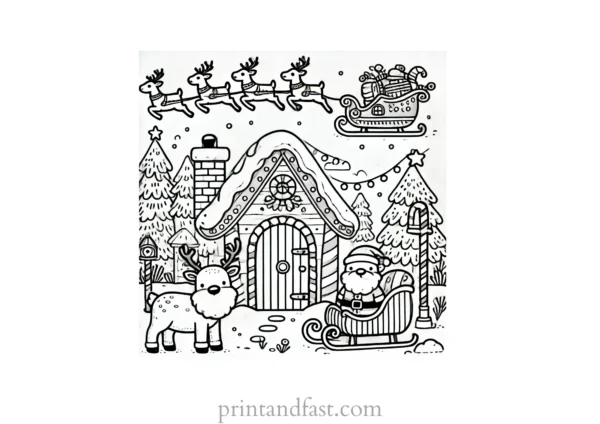 Christmas coloring page North Pole