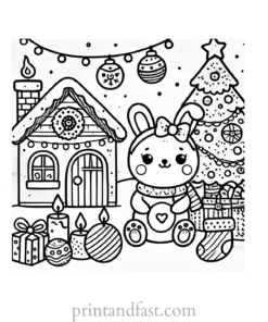 Christmas coloring page advanced 1