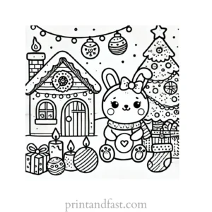 Christmas coloring page advanced 1