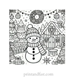 Christmas coloring page advanced