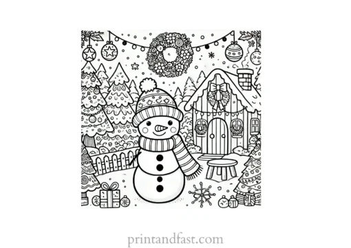 Christmas coloring page advanced