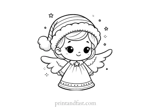 Christmas coloring page angel