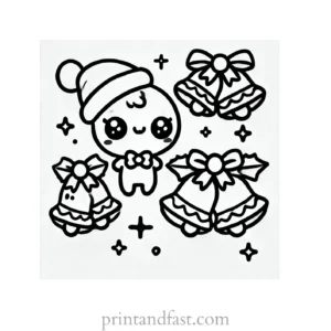 Christmas coloring page bells