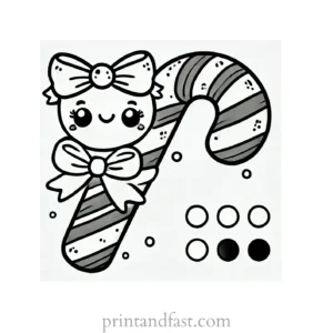 Christmas coloring page candy cane