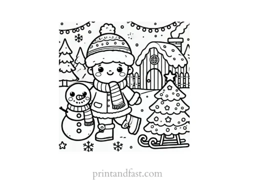 Christmas coloring page detailed 1