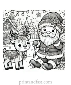 Christmas coloring page detailed