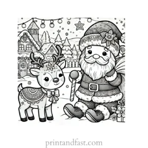 Christmas coloring page detailed