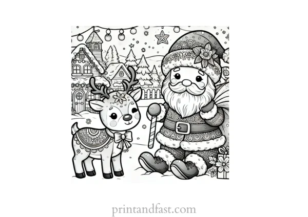 Christmas coloring page detailed