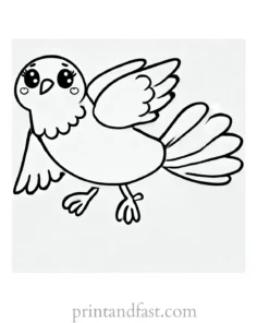 Christmas coloring page dove of peace