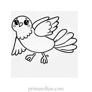 Christmas coloring page dove of peace