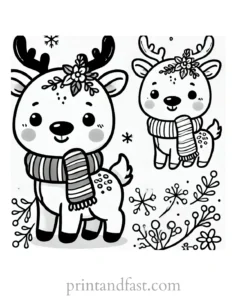 Christmas coloring page for adults 1