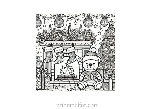 Christmas coloring page for adults