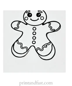 Christmas coloring page gingerbread