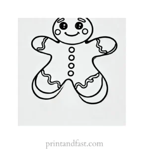 Christmas coloring page gingerbread