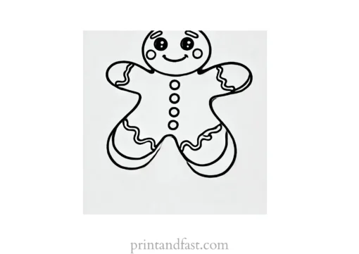 Christmas coloring page gingerbread