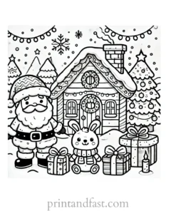 Christmas coloring page holiday