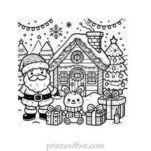 Christmas coloring page holiday