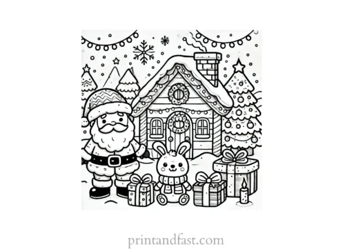 Christmas coloring page holiday