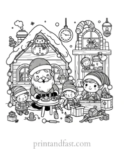 Christmas coloring page workshop