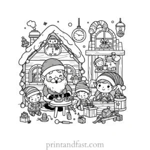 Christmas coloring page workshop