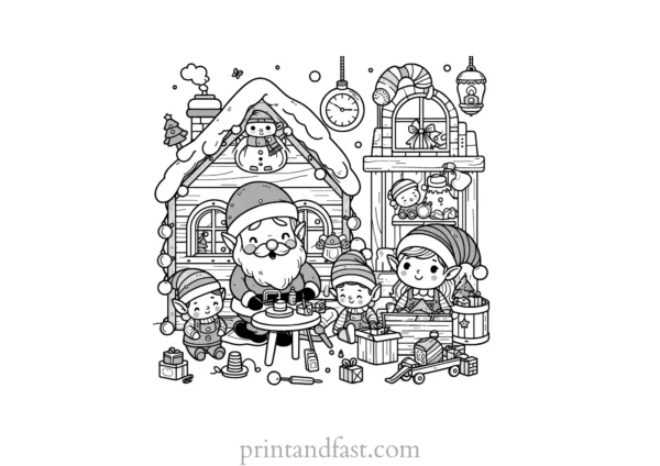 Christmas coloring page workshop