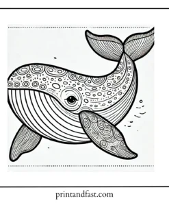 Digital whale coloring page 2 1