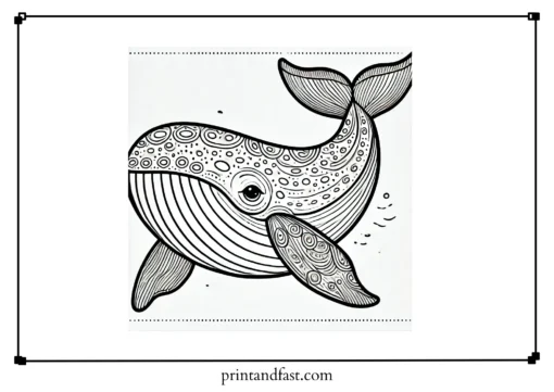 Digital whale coloring page 2 2