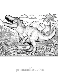 Dinosaur coloring page carnivore