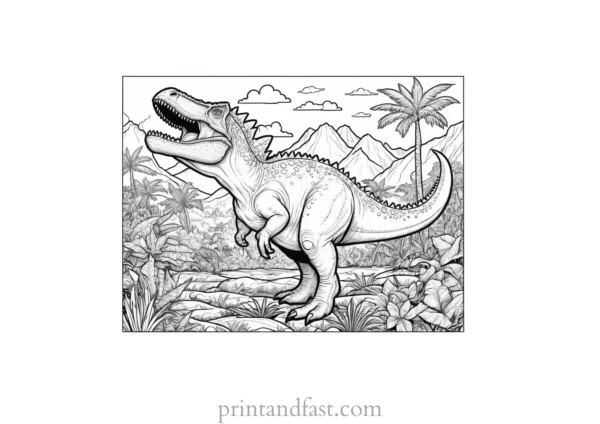 Dinosaur coloring page carnivore