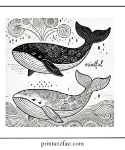 Mindful whale coloring page 2 1