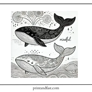 Mindful whale coloring page 2 1