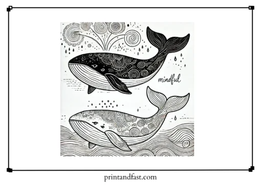 Mindful whale coloring page 2 1