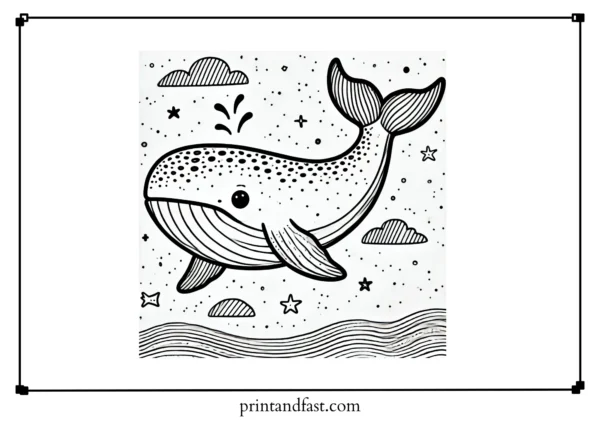 Minimalist whale coloring page 2 1