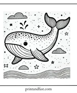 Minimalist whale coloring page 2 2