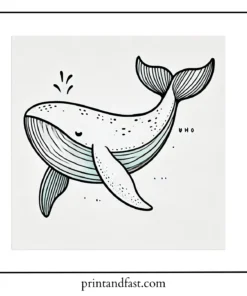 Pastel whale coloring page 1