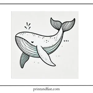 Pastel whale coloring page 1